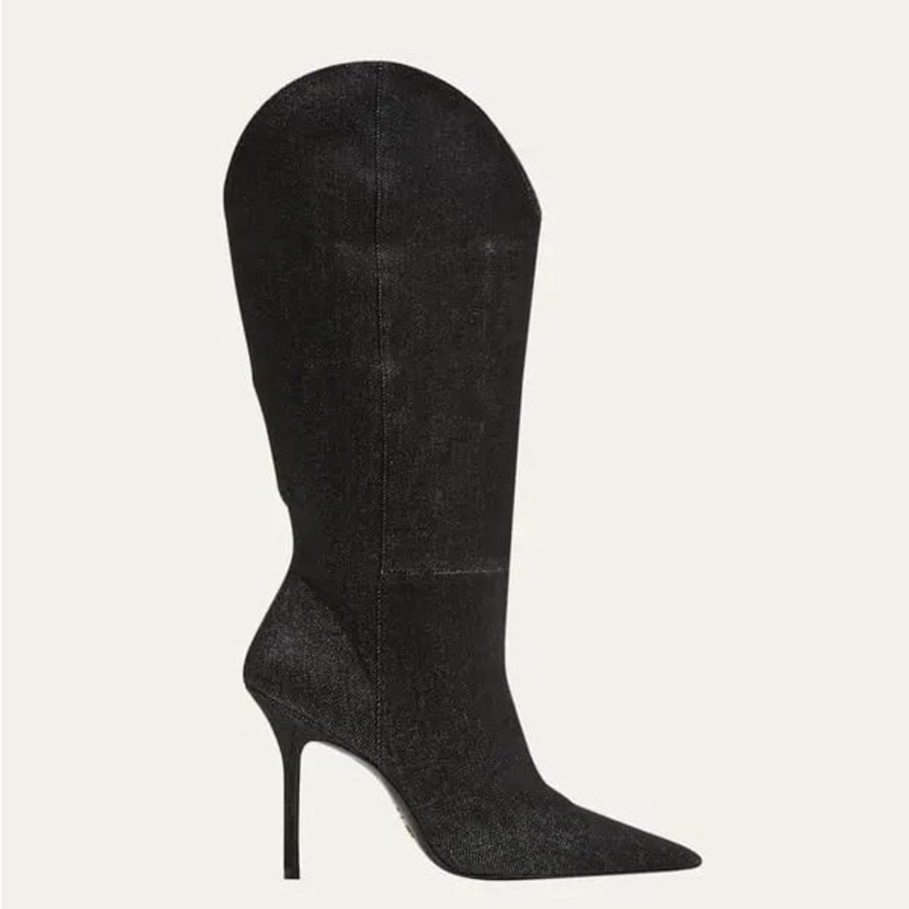 Stuart Weitzman dupe Outrider Denim Stiletto Boots